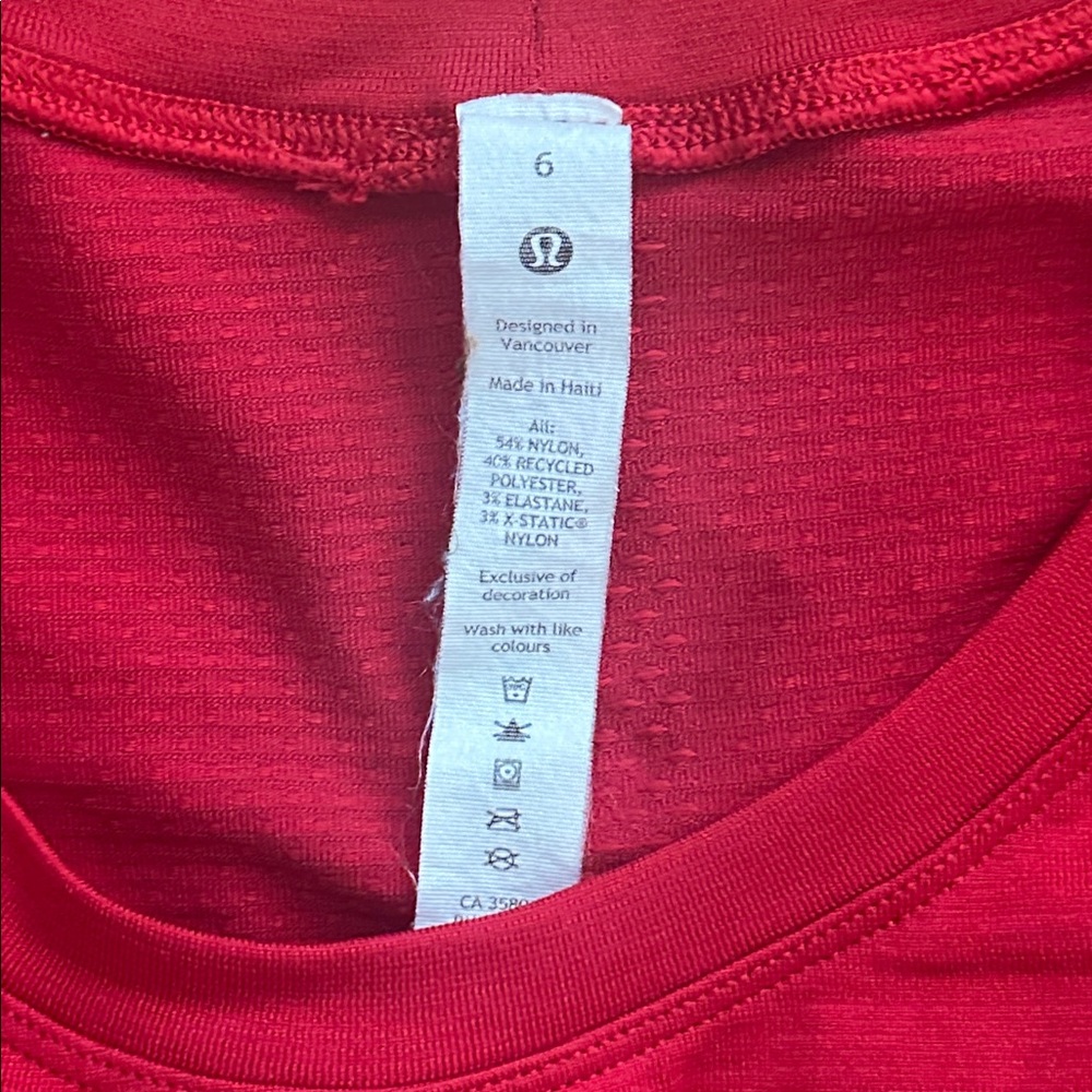 Lululemon Swiftly Tech Long Sleeve Shirt Dark Red Size 6 - Picture 2 of 8